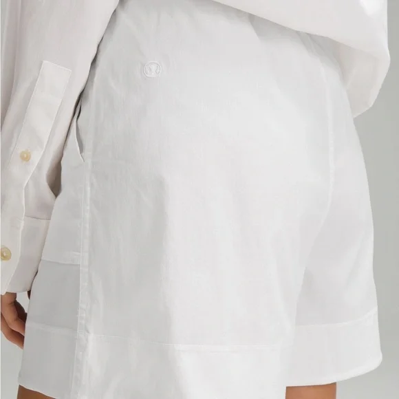 NWT Lululemon Cotton Blend Poplin High Rise Short 4” - Picture 8 of 9